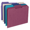 Colored File Folders, 1/3-Cut Tabs, Letter Size, Assorted, 100/Box