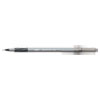 Round Stic Grip Xtra Comfort Ballpoint Pen, Easy-Glide, Stick, Medium 1.2 mm, Black Ink, Gray/Black Barrel, Dozen