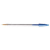 Cristal Xtra Smooth Ballpoint Pen, Stick, Medium 1 mm, Blue Ink, Clear Barrel, Dozen