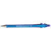FlexGrip Ultra Ballpoint Pen, Retractable, Fine 0.8 mm, Blue Ink, Black/Blue Barrel, Dozen