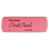 Pink Pearl Eraser, Rectangular, Medium, Elastomer, 3/Pack