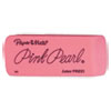 Pink Pearl Eraser, Rectangular, Large, Elastomer, 12/Box