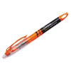 Liquid Pen Style Highlighters, Fluorescent Orange Ink, Chisel Tip, Orange/Black/Clear Barrel, Dozen