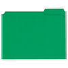 Reinforced Top-Tab File Folders, 1/3-Cut Tabs, Letter Size, Green, 100/Box