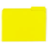 Reinforced Top-Tab File Folders, 1/3-Cut Tabs, Letter Size, Yellow, 100/Box