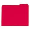 Reinforced Top-Tab File Folders, 1/3-Cut Tabs, Letter Size, Red, 100/Box