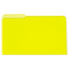 Interior File Folders, 1/3-Cut Tabs, Legal Size, Yellow, 100/Box