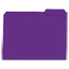 Reinforced Top-Tab File Folders, 1/3-Cut Tabs, Letter Size, Violet, 100/Box