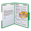 Top Tab Colored 2-Fastener Folders, 1/3-Cut Tabs, Letter Size, Green, 50/Box