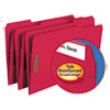 Top Tab Colored 2-Fastener Folders, 1/3-Cut Tabs, Legal Size, Red, 50/Box