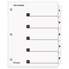 OneStep Printable Table of Contents and Dividers, 5-Tab, 1 to 5, 11 x 8.5, White, 1 Set