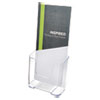 DocuHolder for Countertop/Wall-Mount, Leaflet Size, 4.25w x 3.25d x 7.75h, Clear