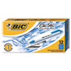 Clic Stic Ballpoint Pen, Retractable, Medium 1 mm, Blue Ink, White Barrel, Dozen