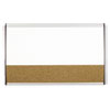 Magnetic Dry-Erase/Cork Board, 18 x 30, White Surface, Silver Aluminum Frame