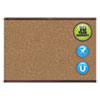 Prestige 2 Magnetic Cork Bulletin Board, 48 x 36, Mahogany Frame