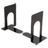 Economy Bookends, Standard, 5 7/8 x 8 1/4 x 9, Heavy Gauge Steel, Black