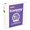 Economy View Binder with Round Rings , 3 Rings, 1.5