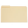 Top Tab Manila File Folders, 1/3-Cut Tabs, Assorted Positions, Legal Size, 11 pt. Manila, 100/Box