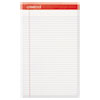 Perforated Ruled Writing Pads, Wide/Legal Rule, 8.5 x 14, White, 50 Sheets, Dozen