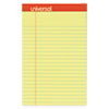 Perforated Ruled Writing Pads, Narrow Rule, 5 x 8, Canary, 50 Sheets, Dozen