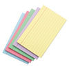 Index Cards, 3 x 5, Blue/Violet/Green/Cherry/Canary, 100/Pack