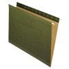 Reinforced Hanging File Folders, Letter Size, Straight Tab, Standard Green, 25/Box