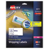 Vibrant Laser Color-Print Labels w/ Sure Feed, 2 x 3 3/4, White, 200/PK