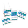 Secure Top Hanging-Style Badge Holders, Horizontal, 4w x 3h, Clear, 100/Box