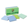 Recycled Notes in Bora Bora Colors, 3 x 3, 90-Sheet, 12/Pack