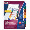 Ready Index Customizable Table of Contents, Asst Dividers, 8-Tab, Ltr, 6 Sets