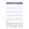 Monthly Wall Calendar with Ruled Daily Blocks, 20 x 30, White, 2022