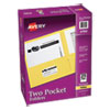 Two-Pocket Folder, 40-Sheet Capacity, Yellow, 25/Box