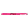 Pocket Style Highlighters, Fluorescent Pink Ink, Chisel Tip, Pink Barrel, Dozen