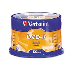 Verbatim DVD-R (4.7 GB) (16x) Branded (Pk=50/Spindle)