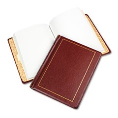 Looseleaf Minute Book, Red Leather-Like Cover, 250 Unruled Pages, 8 1/2 x 11