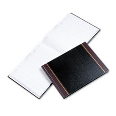 Detailed Visitor Register Book, Black Cover, 208 Ruled Pages, 9.5 x 12.25