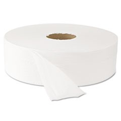 Jumbo Roll Bath Tissue, Septic Safe, 2 Ply, White, 3.5