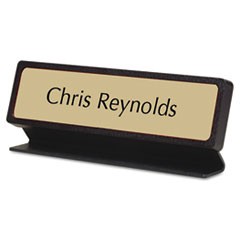 Custom Desk/Counter Sign, 8 x 2, Black Designer Frame