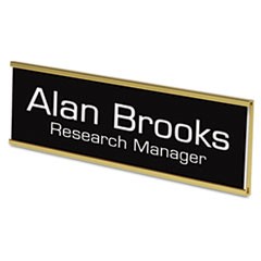 Custom Door/Wall Sign, 8 x 2, Gold Holder, ABS Sign