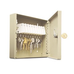 Uni-Tag Key Cabinet, 10-Key, Steel, Sand, 6 7/8� x 2� x 6 3/4�