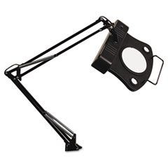 Fluorescent Desk Magnifier Lamp, 27-1/2" High, Black