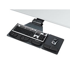 Professional Corner Executive Keyboard Tray, 19w x 14-3/4d, Black