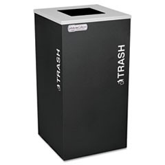 Kaleidoscope Collection Trash Receptacle, 24 gal, Black