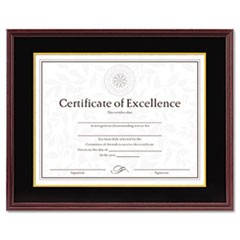 Hardwood Document/Certificate Frame w/Mat, 11 x 14, 8 1/2 x 11, Mahogany