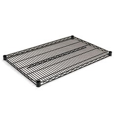 Industrial Wire Shelving Extra Wire Shelves, 36w x 24d, Black, 2 Shelves/Carton