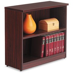 Alera Valencia Series Bookcase, Two-Shelf, 31 3/4w x 14d x 29 1/2h, Mahogany