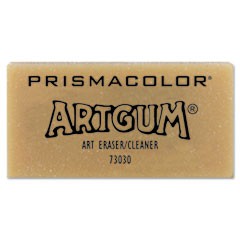 ARTGUM Eraser, Rectangular, Large, Off White, Kneaded Rubber, Dozen