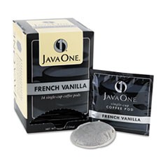 Coffee Pods, French Vanilla, Single Cup, 14/Box