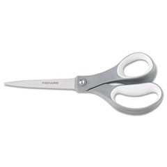 Contoured Performance Scissors, 8" Long, 3.13" Cut Length, Gray Straight Handle