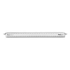 Adjustable Triangular Scale Aluminum Engineers Ruler, 12", Long, Silver